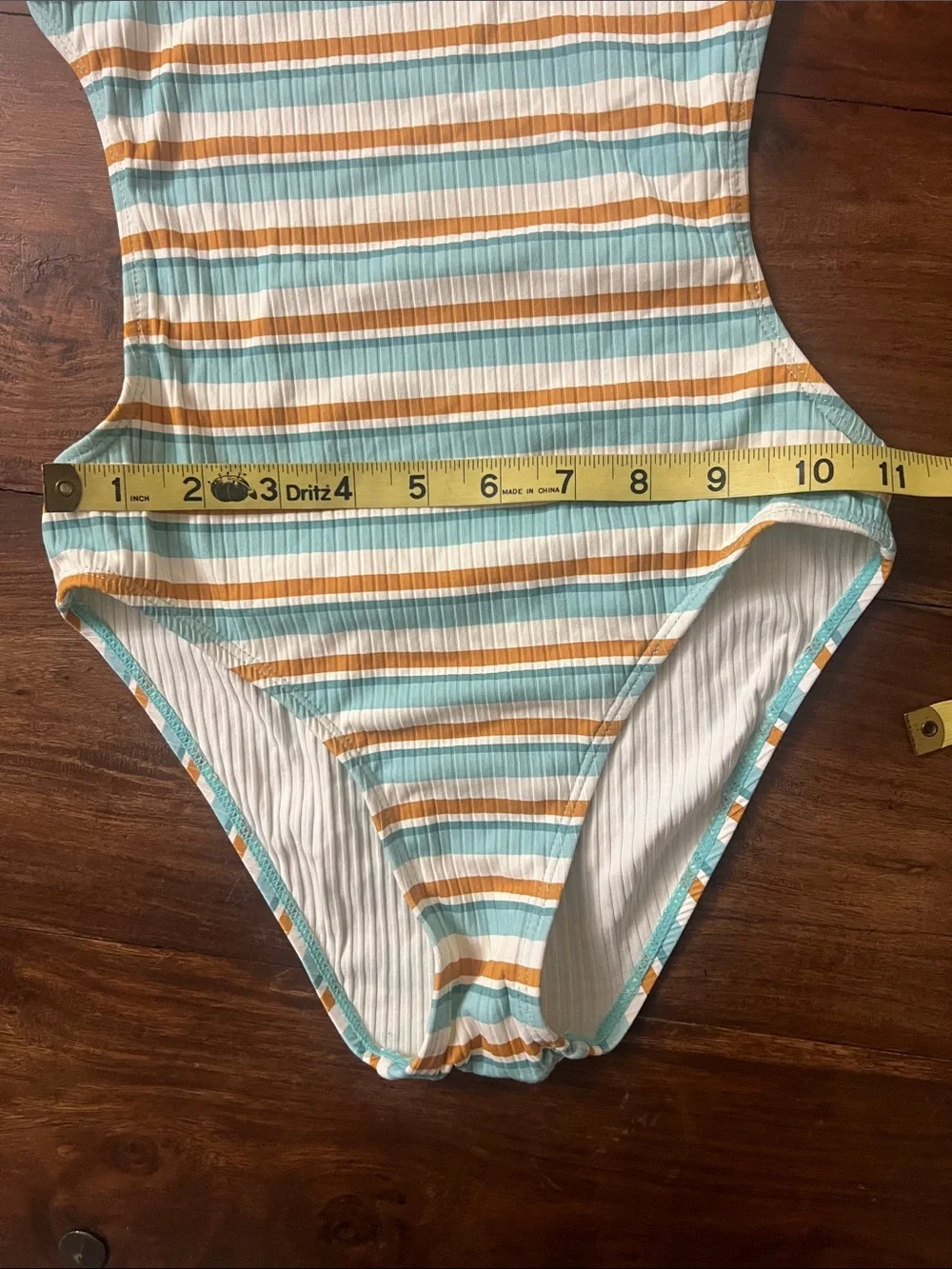 Girls  Striped Multi-Color One-Piece Swimsuit